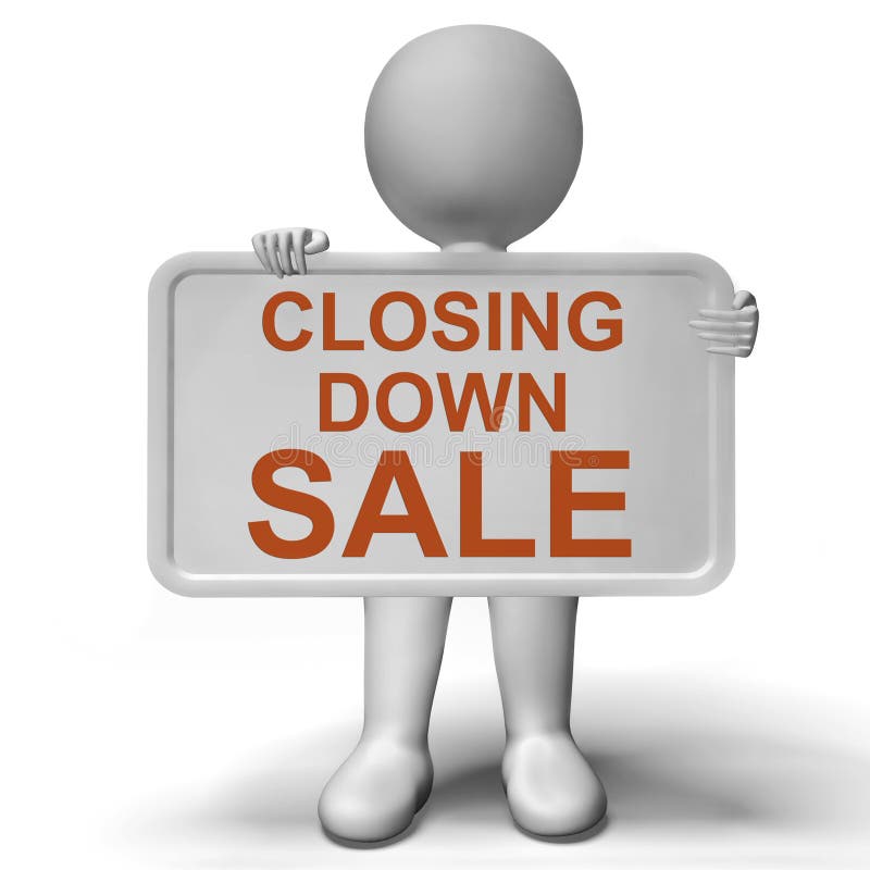 Closing Down Sale stock illustration. Illustration of icon 24943090