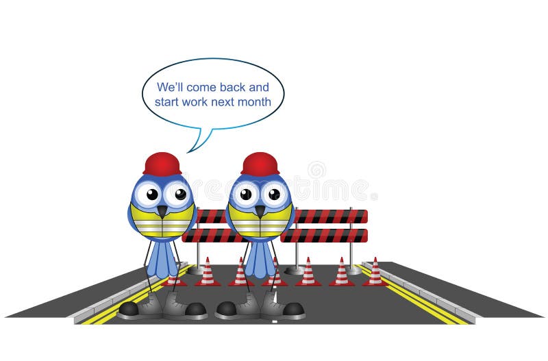 Closing a road early stock vector. Illustration of industry 25930755