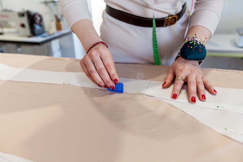 Cloth, Hands, Sewing, Design Stock Photo - Image of business, fashion ...