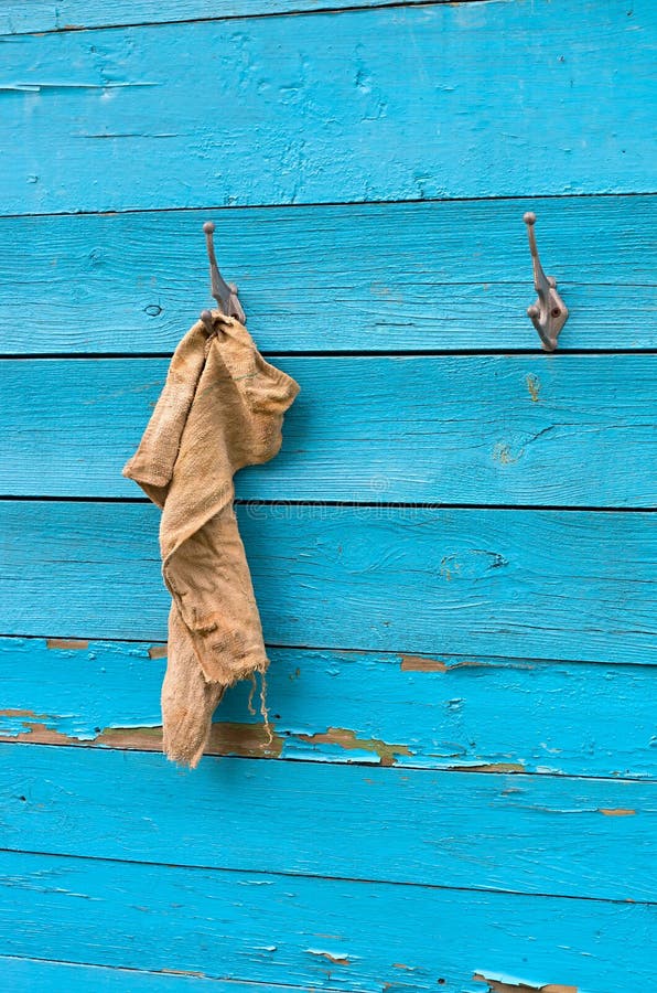 Cloth hanging on a hook stock image. Image of interior 84131053