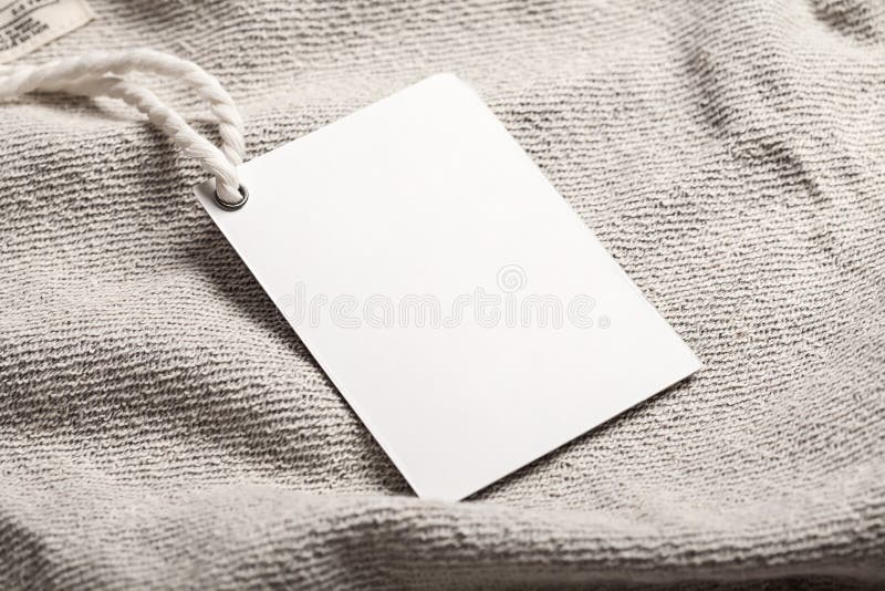 Cloth Label Tag Blank Mockup Stock Image - Image of mockup, message ...