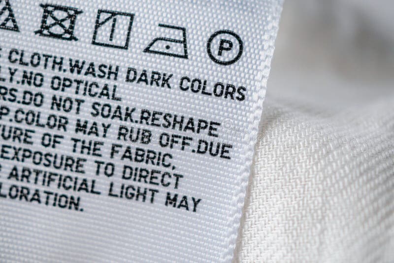 Cloth Label Tag With Laundry Care Instructions Stock Image Image Of cloth-label-tag-with-laundry-care-instructions-stock-image-image-of