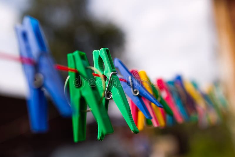 Cloth pegs with a under the sky