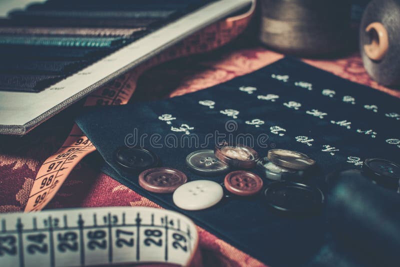 Cloth samples for tailoring stock photos