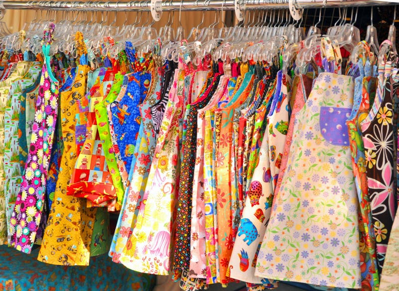 Cloth vendor stock photo. Image of hanger, clothing, market - 10784826