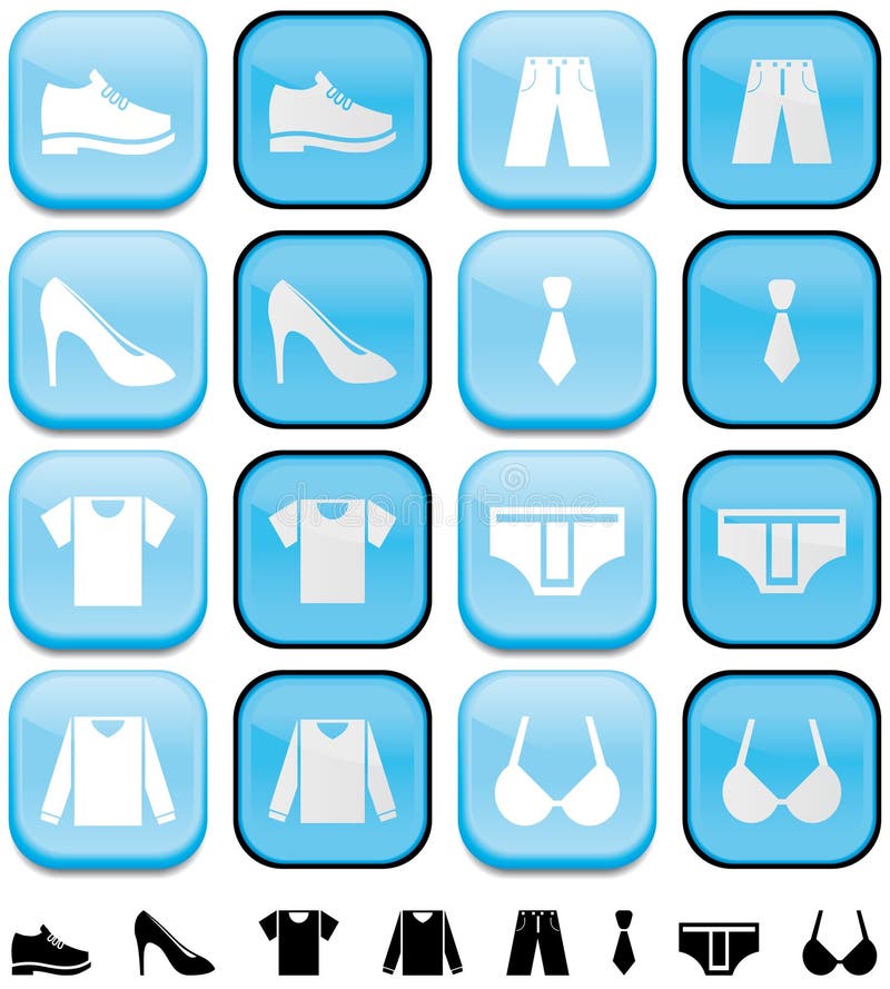 Clothes Buttons Collection stock illustration. Illustration of clothes ...