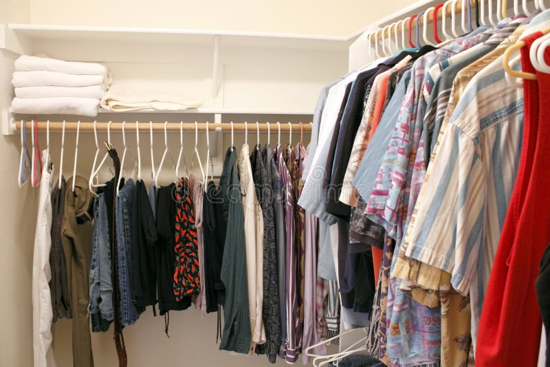 Pretty womens closet stock image. Image of clothing, feminine 5151837