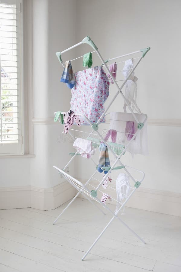 Clothes Drying On Laundry Airer