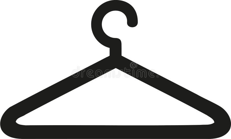 Black and White Hanger Clip Art - Black and White Hanger Image