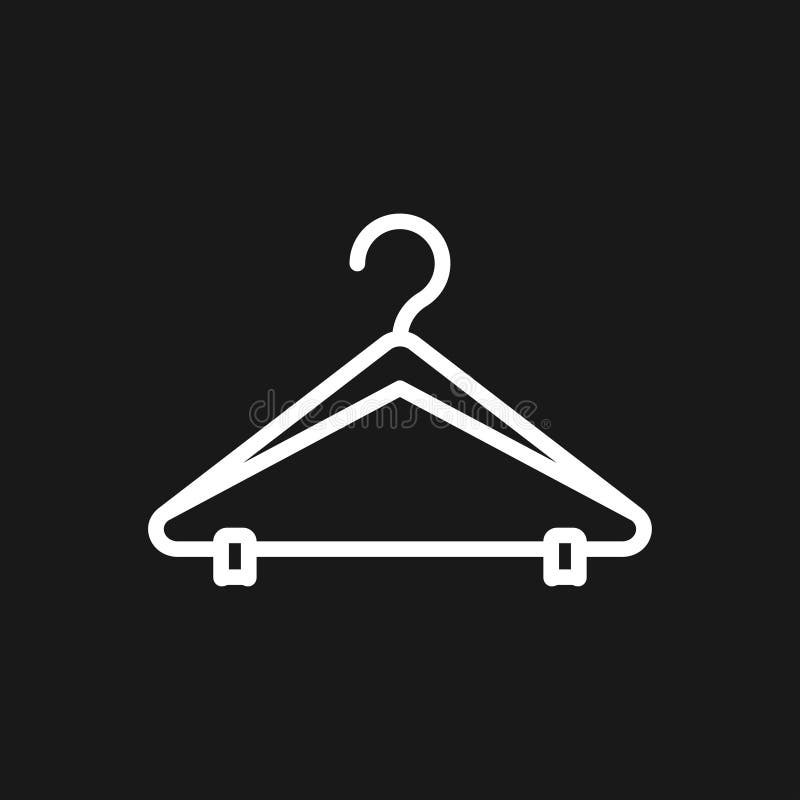 Clothes Hanger Icon. Coat Rack Symbol. Flat Vector Illustration Stock
