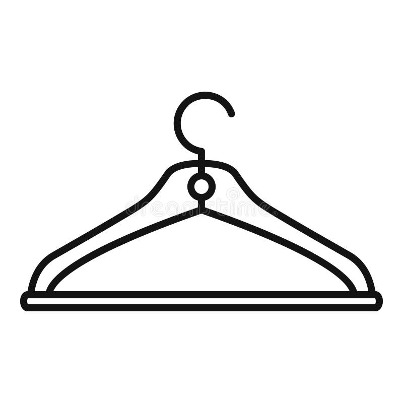 Clothes Hanger Icon, Outline Style Stock Vector - Illustration of hang ...