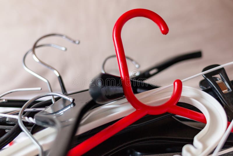 Clothes Hangers. Many Different Hangers for Clothes Stock Image Image