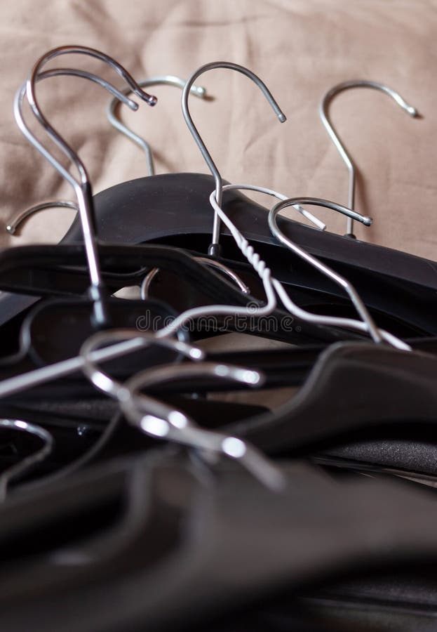 Clothes Hangers. Many Different Hangers for Clothes Stock Image Image