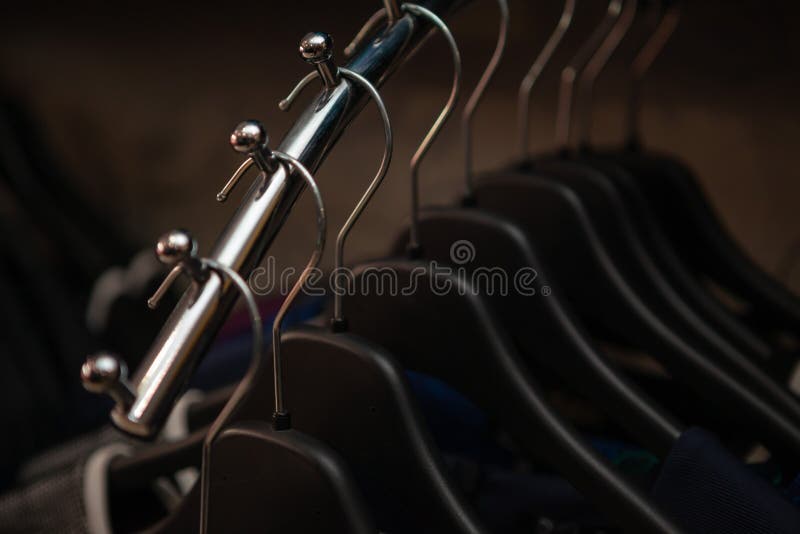 Clothes on Hangers in Shop for Sale Stock Photo Image of bright