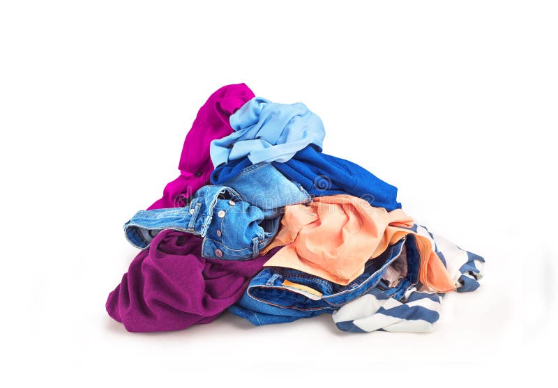 Clothes heap stock photo. Image of messy, apparel, fabric - 99175850