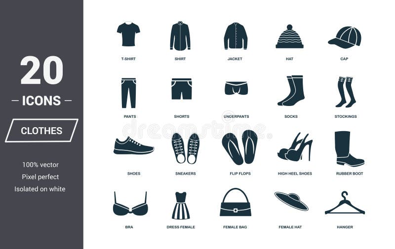 Clothes Icons Set. Premium Quality Symbol Collection. Clothes Icon Set ...