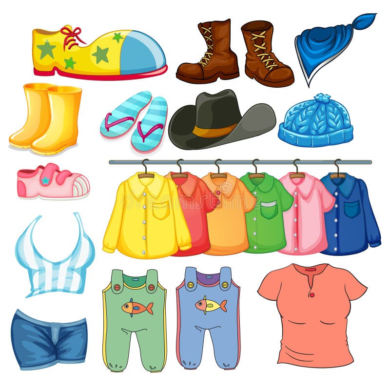 Paper Doll with a Set of Clothes. Stock Vector - Illustration of baby ...