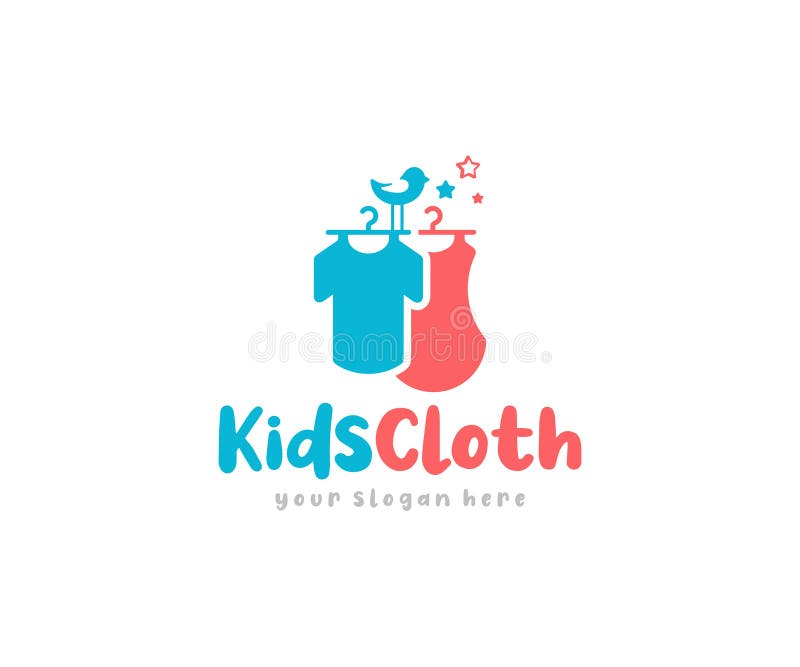 Kids Clothes Store Logo Hanger Stock Illustrations – 262 Kids Clothes ...