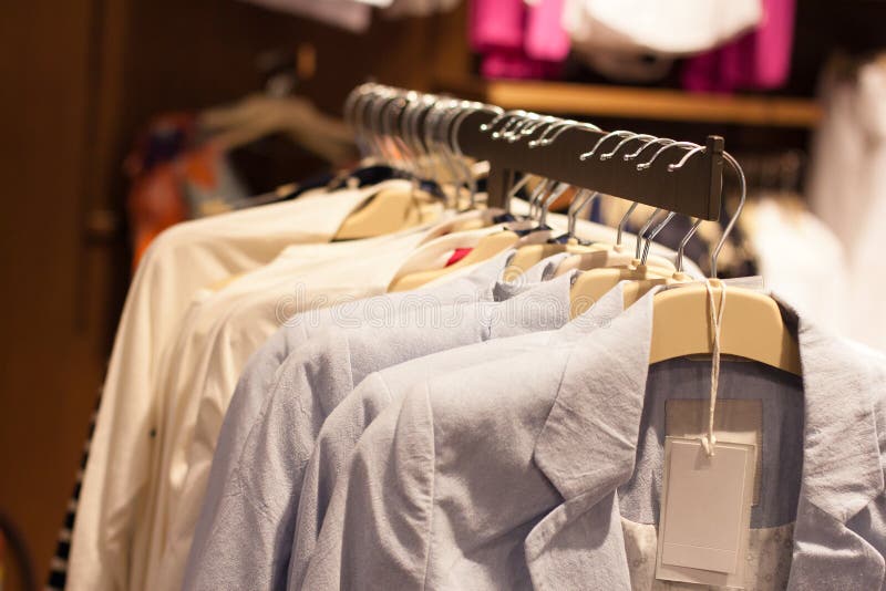 Clothes in the modern retail store