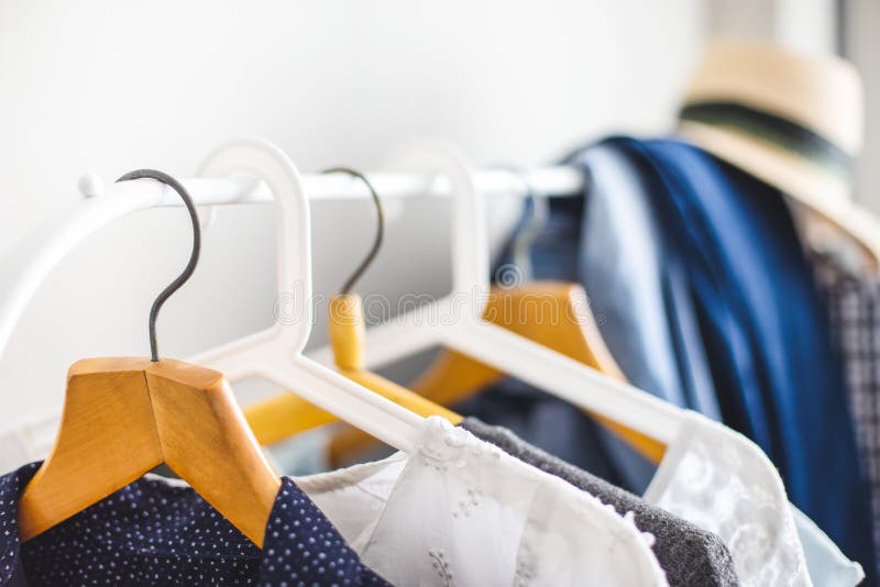 Clothes on Open Cloth Choosing Clothes Nothing To Wear Stock Image