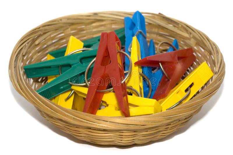 Clothespeg Basket Royalty Free Stock Photography Image 4370787