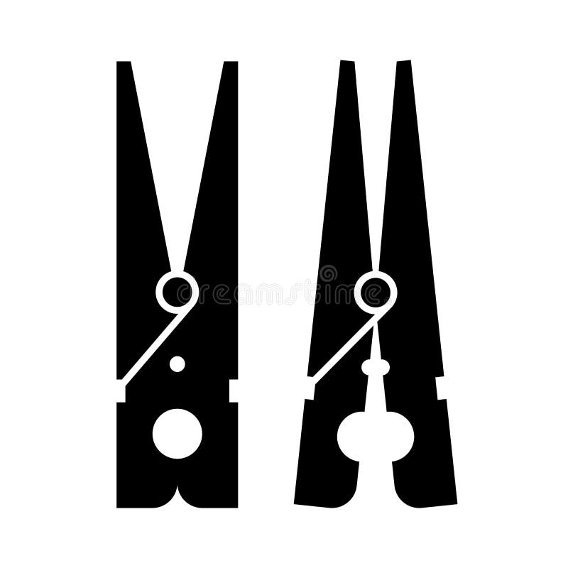 Clothespin flat cartoon isolated Royalty Free Vector Image