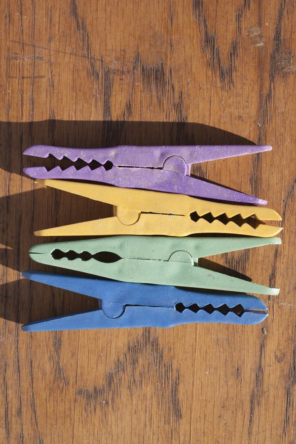 Clothespeg stock image. Image of yellow, plastic, purple 64075415