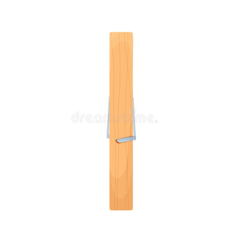 Wood clothes pin icon simple style Royalty Free Vector Image