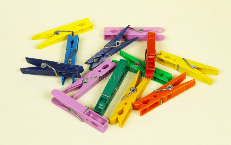 Clothes-pegs stock photo. Image of violet, bright, orange - 136015446