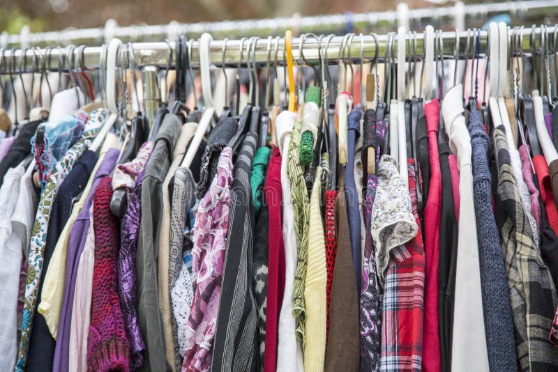 Clothes on a rack