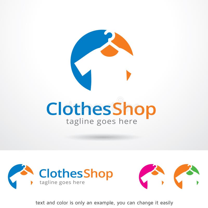 Clothes Shop Logo Template Design Vector Stock Vector - Illustration of ...