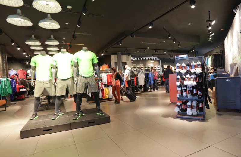 Adidas store editorial stock photo. Image of mall -