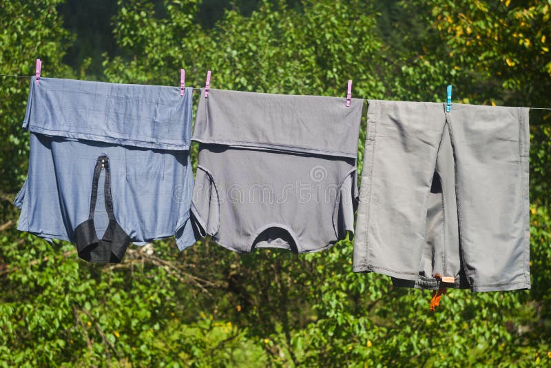 Dry Clothes on Wire stock image. Image of abstract, wire 119687715