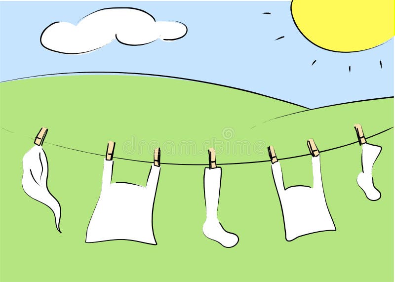 Clothesline. stock illustration. Image of line, background 15607655