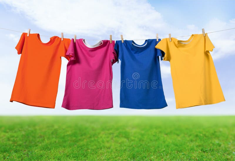 Wäscheleine stockbild