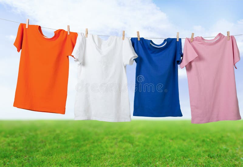 Wäscheleine lizenzfreies stockfoto