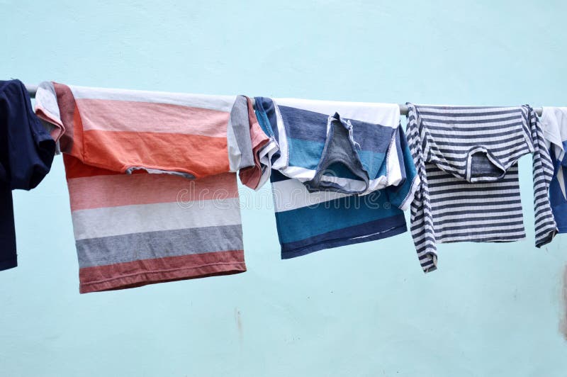 Clothesline clothes stock image. Image of laundry, cloth 34443889