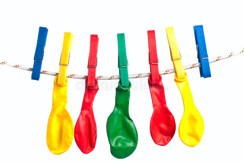 Clothespins and ballons