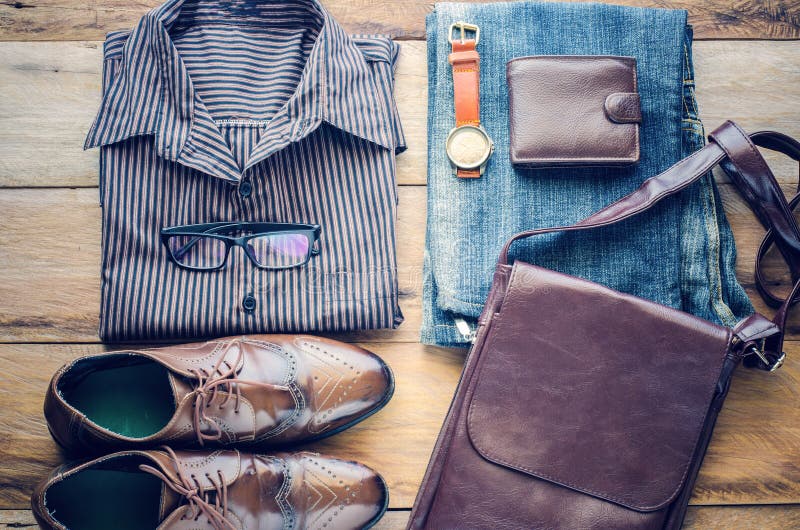 Clothing and Accessories for Businessman. Stock Photo Image of