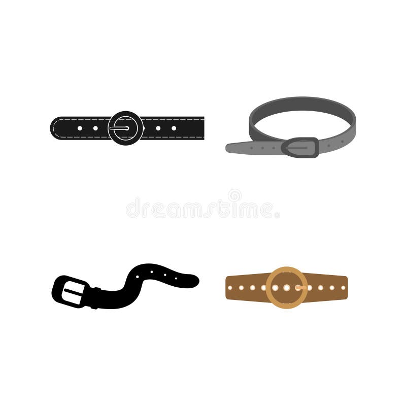 Clothing belt set of various colored belts Vector Image