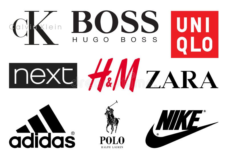 Clothing Brands Logos Stock Illustrations – 178 Clothing Brands