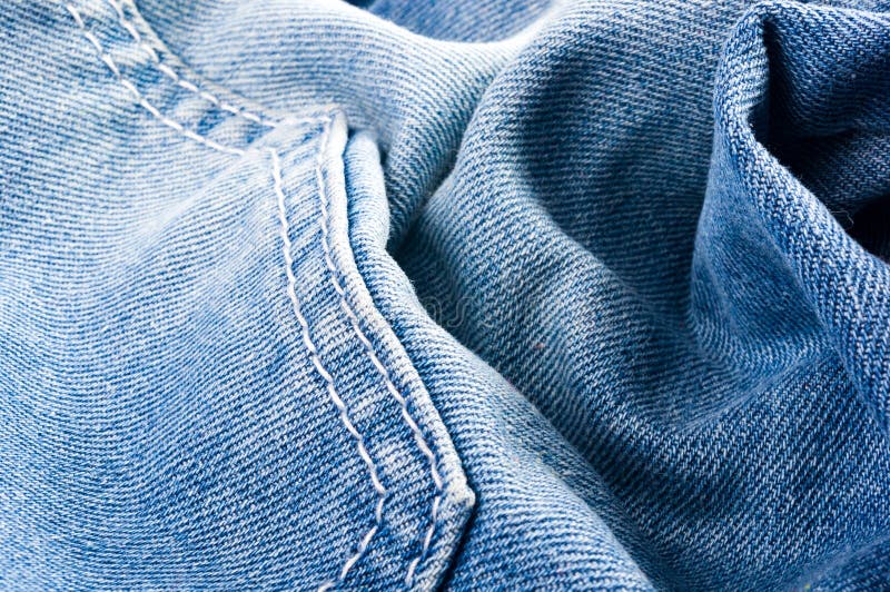 Clothing Items Blue Stonewashed Faded Jeans Cotton Fabric Texture with ...