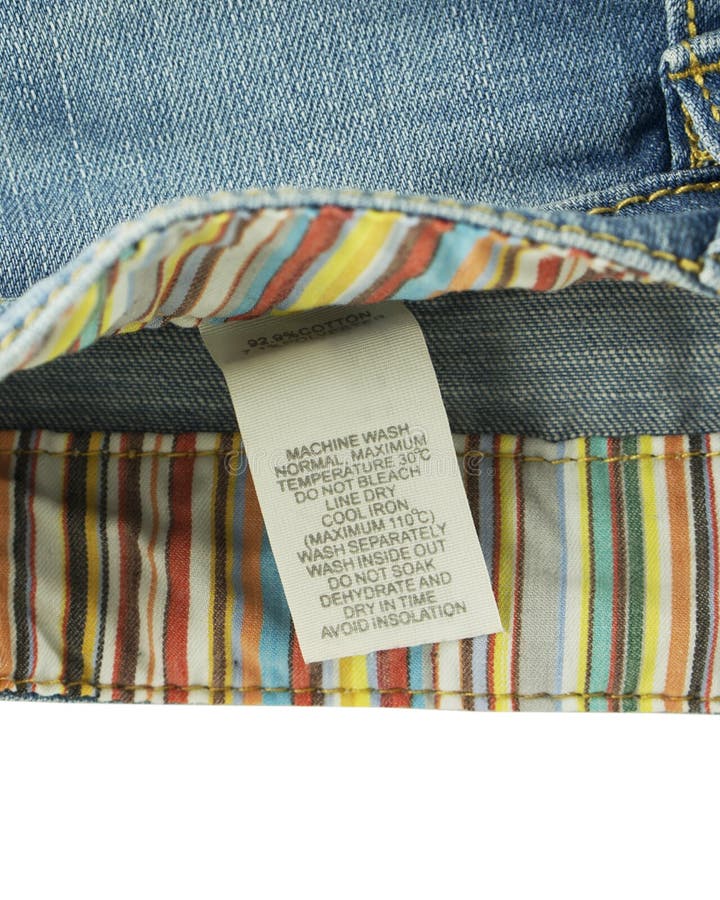 Laundry care label stock image. Image of label, data 26019755