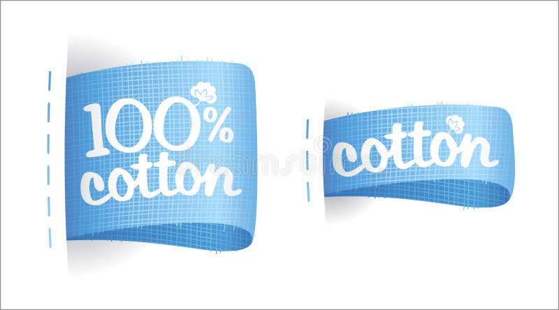Clothing labels for cotton. royalty free illustration