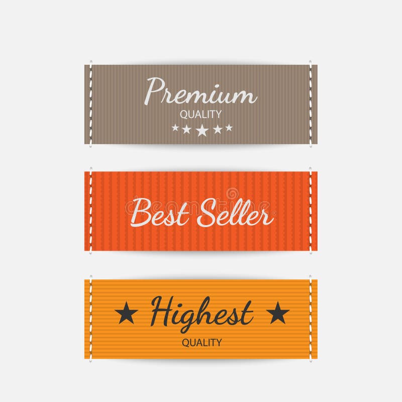 Clothing labels. Vector. stock illustration