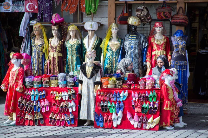 Manikin wearing traditional Turkish Dress, Istanbul, Turkey Stock