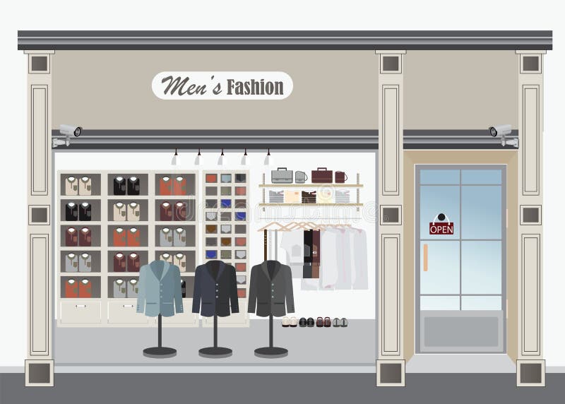 Free Vector  Clothes shop supplies, furniture realistic vector