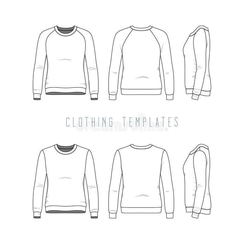 Basic Sweater Template Stock Illustrations – 747 Basic Sweater Template ...