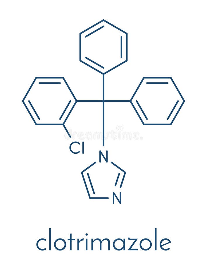 Clotrimazole Antifungal Drug Molecule. Used in Treatment of Athlete`s ...