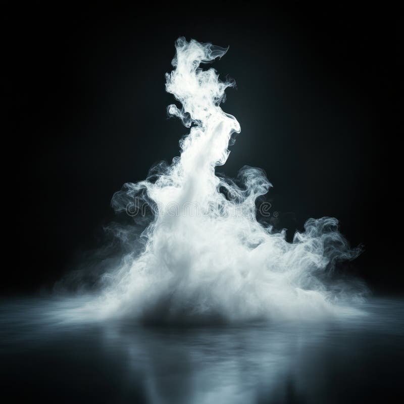 Cloud blanc brillant doucement dans un environnement sombre isolé illustration libre de droits